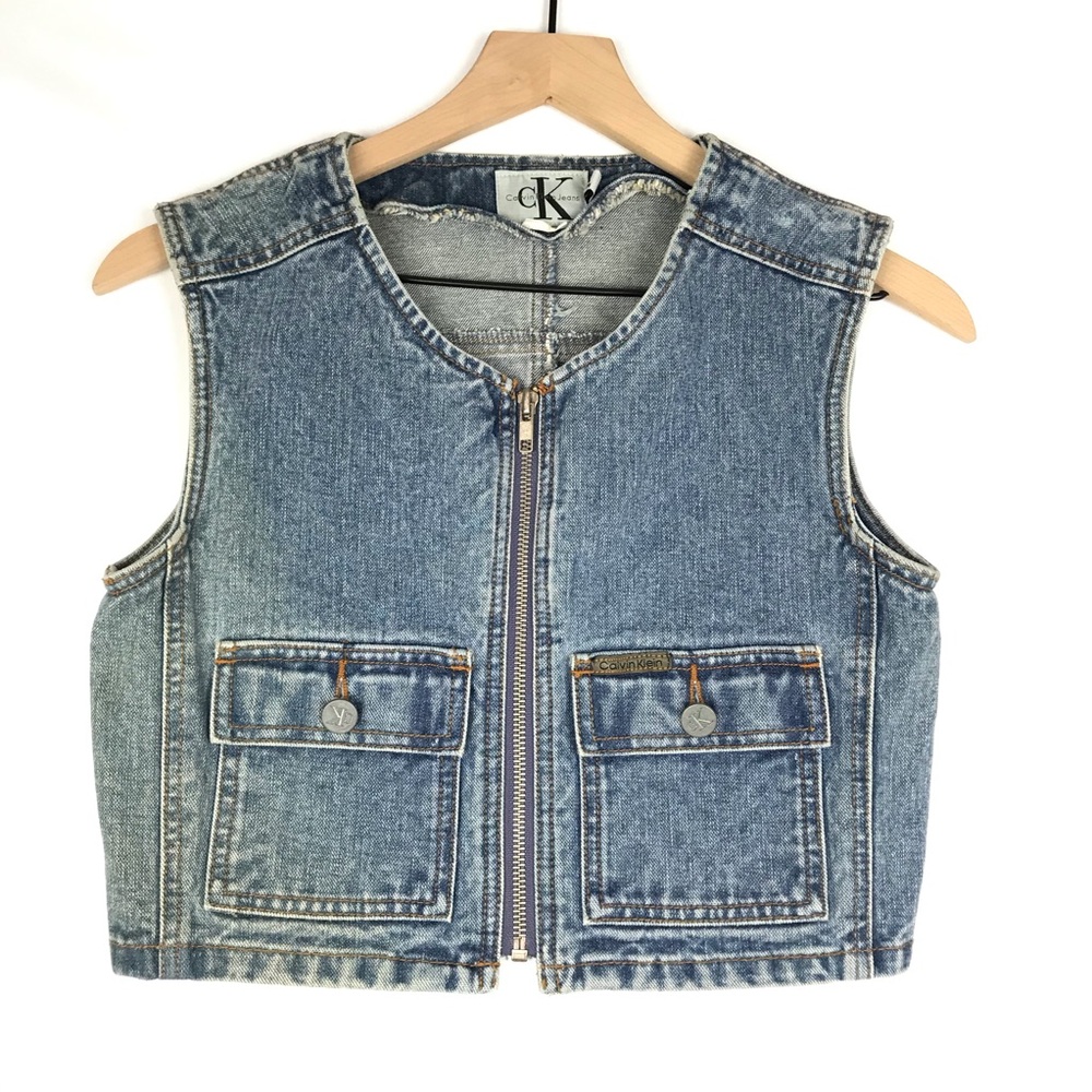 CALVIN KLEIN JEANS Vintage Vest Front Zip